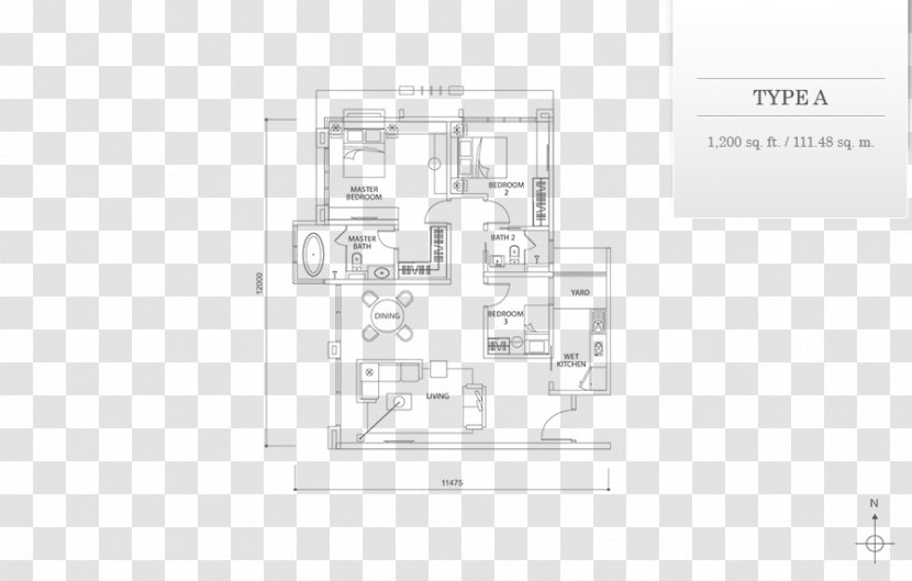 Floor Plan Brand Line - Villa Pavilion Transparent PNG
