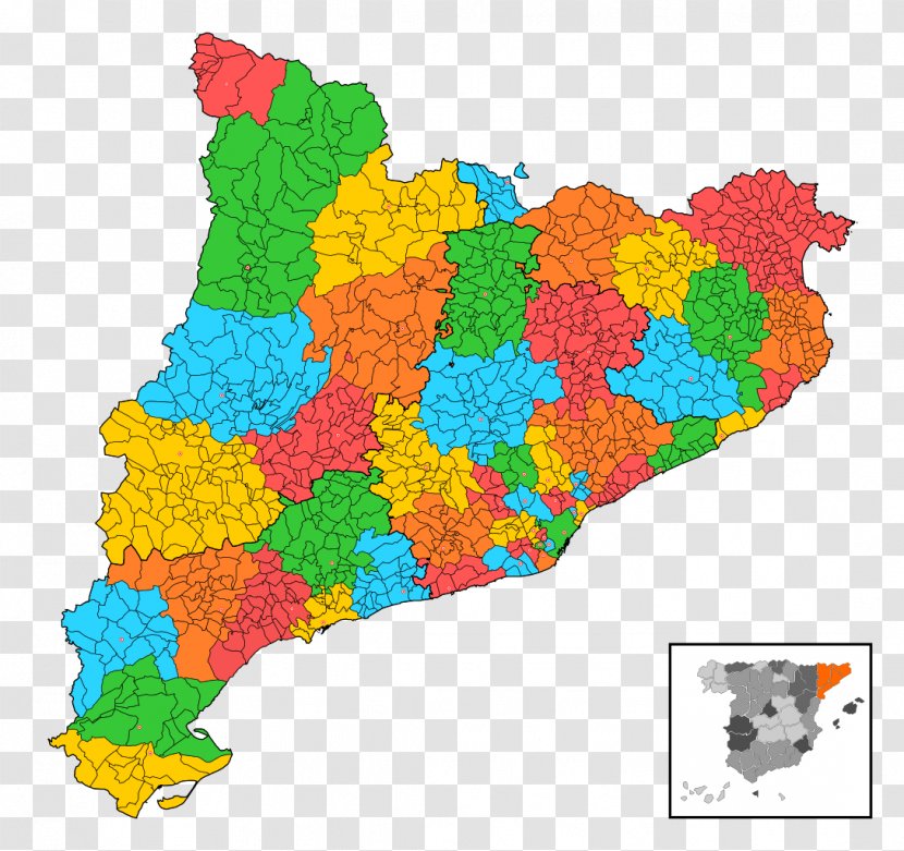 Catalonia Catalan Independence Referendum Movement Map - Spain Transparent PNG