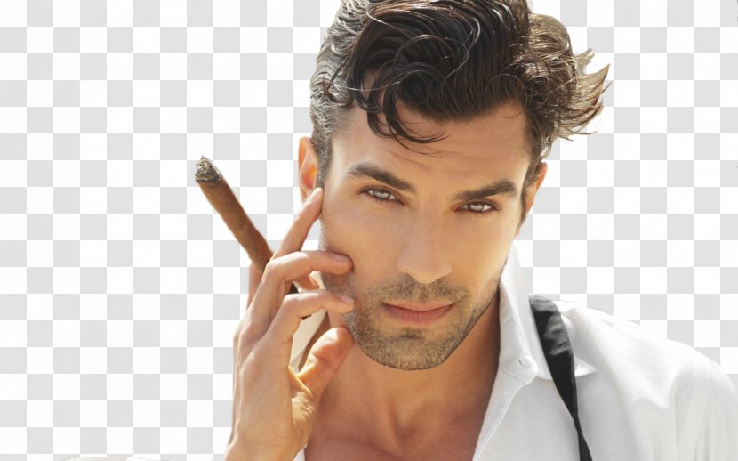 Male Model Desktop Wallpaper Man Cigar - Facial Hair Transparent PNG