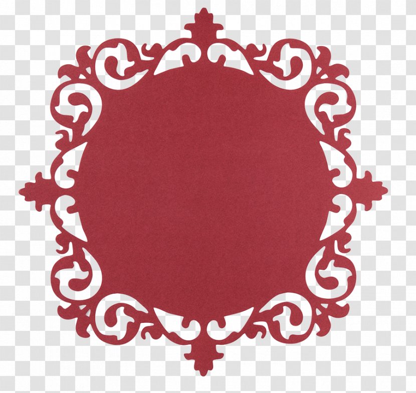 Paper Picture Frames Ornament Die Cutting - Craft - Maroon Frame Transparent PNG