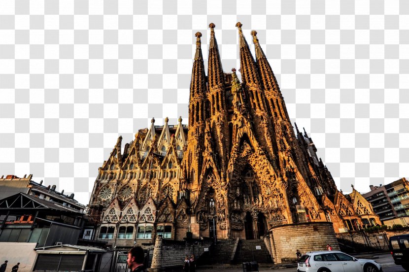 Sagrada Famxedlia Casa Batllxf3 Milxe0 Park Gxfcell Madrid - Place Of Worship - Sunset Under The Cathedral Cologne Transparent PNG