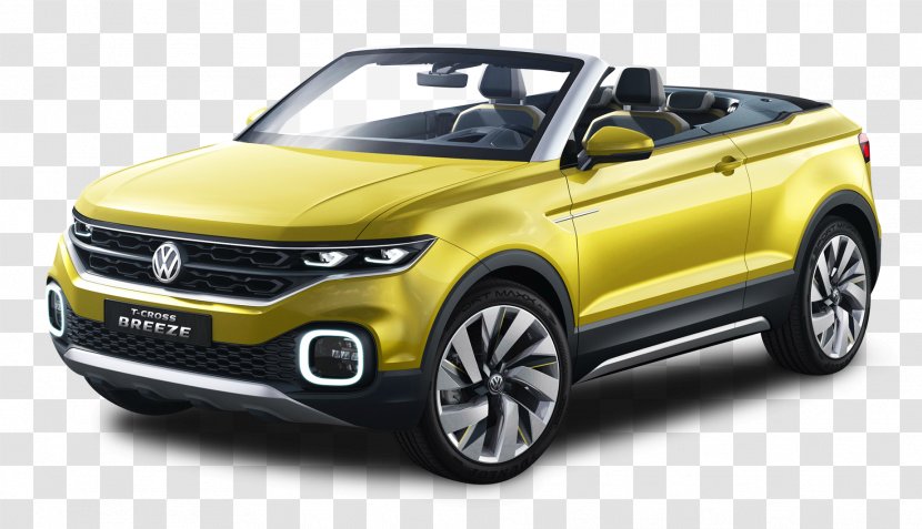 Geneva Motor Show Sport Utility Vehicle Volkswagen Tiguan Car - Crossover - T Cross Breeze Yellow Transparent PNG