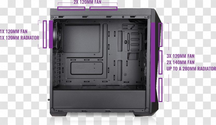 Computer Cases & Housings Cooler Master MasterBox E500L MicroATX - Technology Transparent PNG