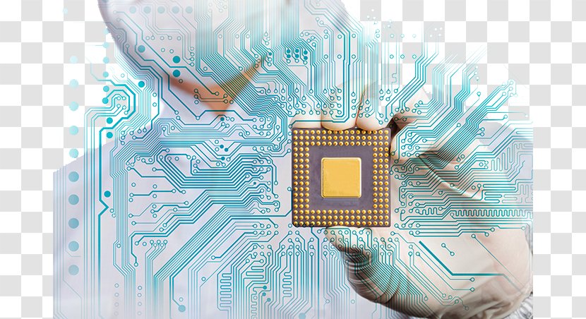 Integrated Circuit Printed Board Electronic SPICE Motherboard - Blue Chip Lines Transparent PNG