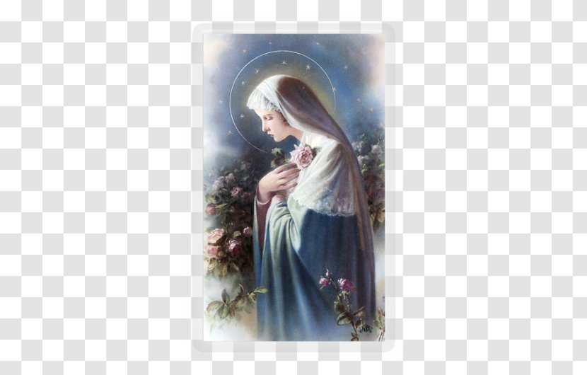 Prayer To St Rose Of Lima Holy Card Rosa Mystica Rosary 23rd Psalm - Image Mother Perpetual Help Transparent PNG