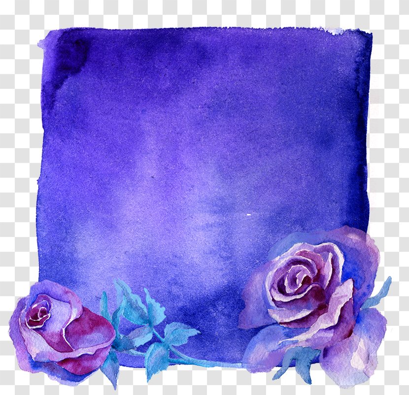 Ink Watercolor Painting Block Computer File - Petal - Rose Background Box Transparent PNG
