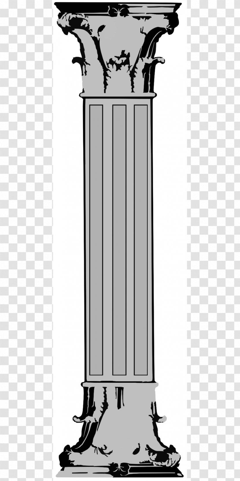 Column Pier Architecture - Black And White - PILLAR Transparent PNG