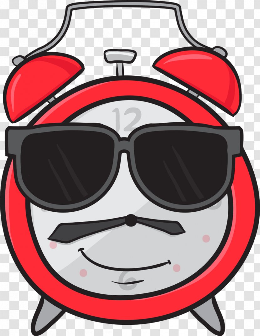 Alarm Clocks Table Quartz Clock Clip Art - Sunglasses Emoji Transparent PNG
