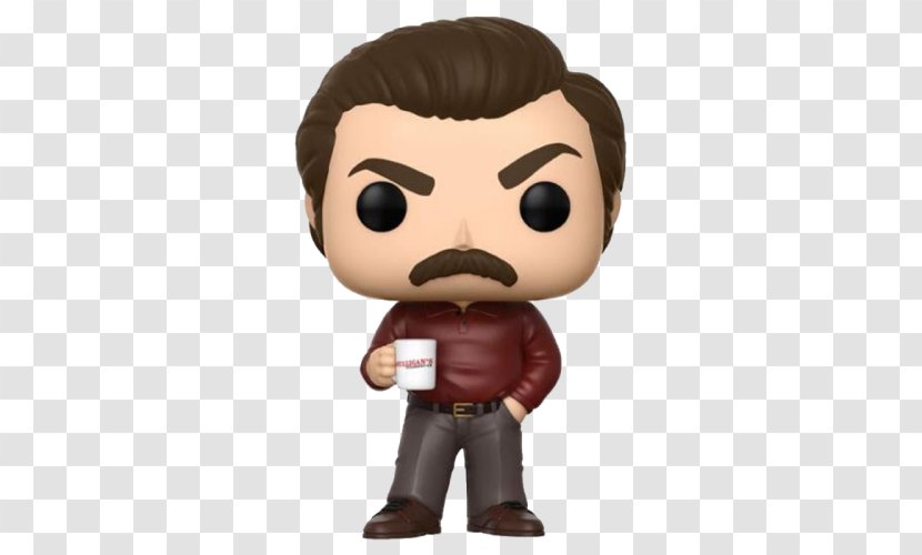 Ron Swanson Leslie Knope Funko Toy Andy Dwyer - Pawnee Transparent PNG