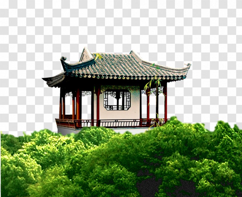 Chinese Architecture Pavilion - Antique Transparent PNG