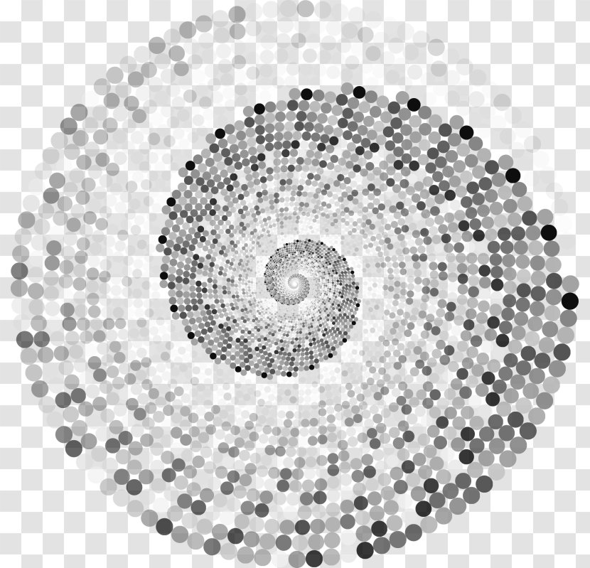 Clip Art Circle Grayscale - Spiral - Grey Scale Transparent PNG