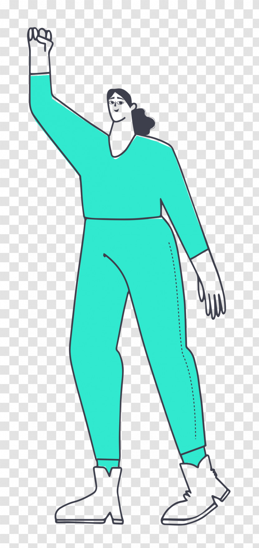 Girl Standing Transparent PNG