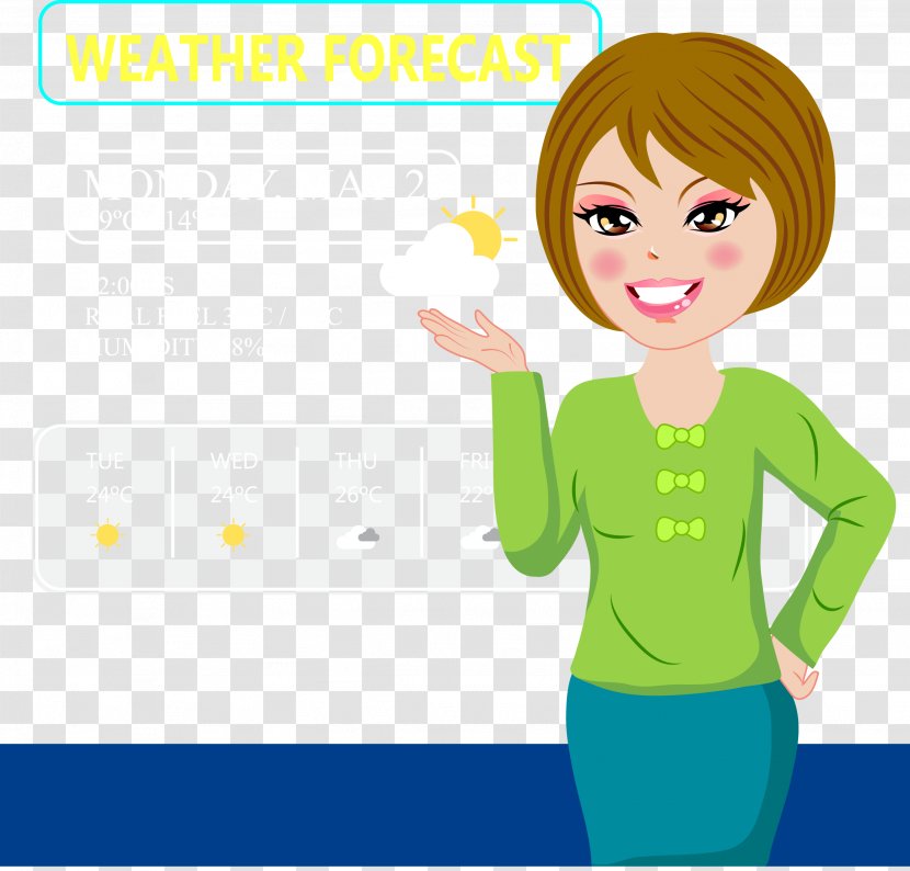 Weather Forecasting Clip Art - Cartoon - Forecast Anchor Transparent PNG