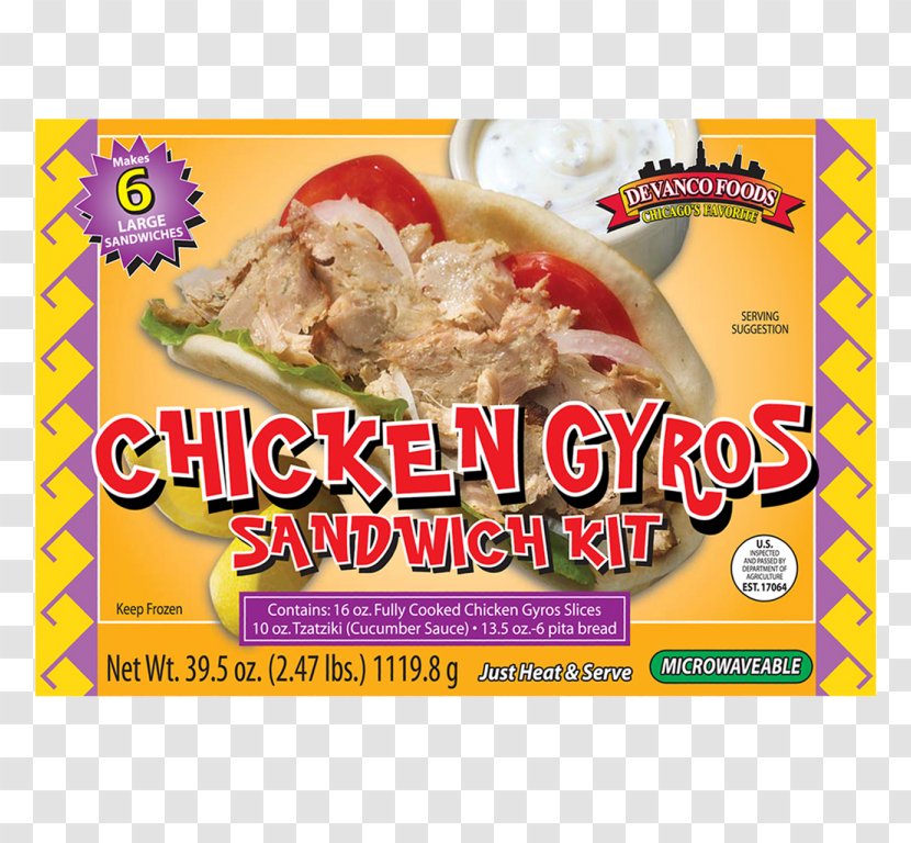 Vegetarian Cuisine Gyro Chicken Patty Devanco Foods - Meat Transparent PNG