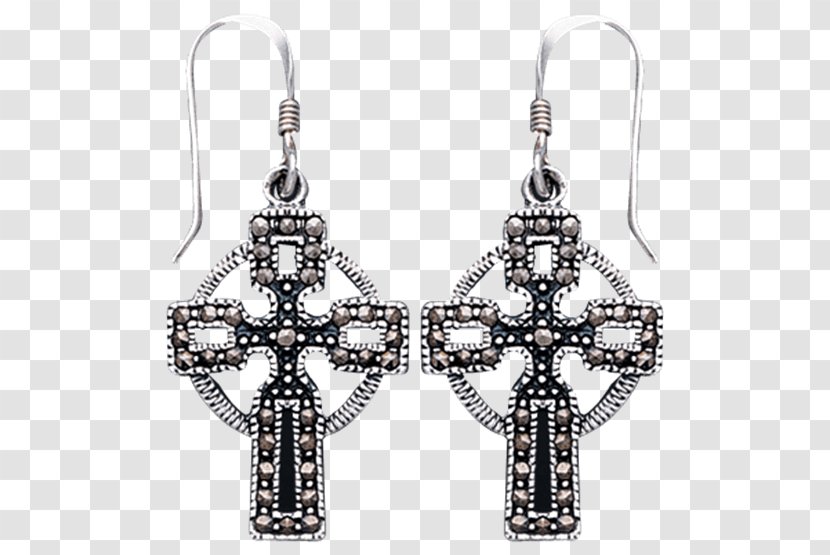 Earring Body Jewellery Cross Religion - Watercolor - Marcasite Transparent PNG