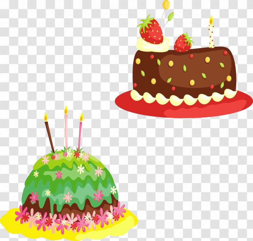 Birthday Cake Cupcake Wedding Clip Art - Decorating - Cartoon Yellow Brown Transparent PNG