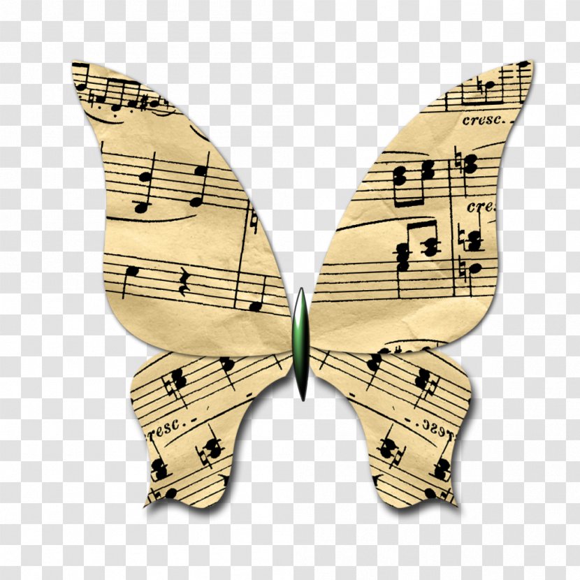 Butterfly Butterflies & Insects Newspaper Farfalle - Silhouette - Musical Note Transparent PNG