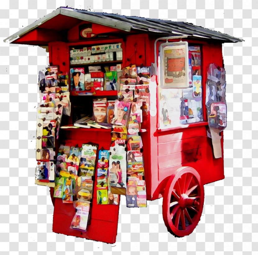 Watercolor Cartoon - Street Food - Selling Building Transparent PNG