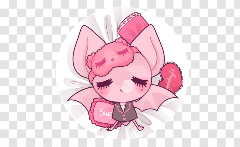 Pastel Sleep Pink Drawing - Watercolor - Sleepy Bat Transparent PNG