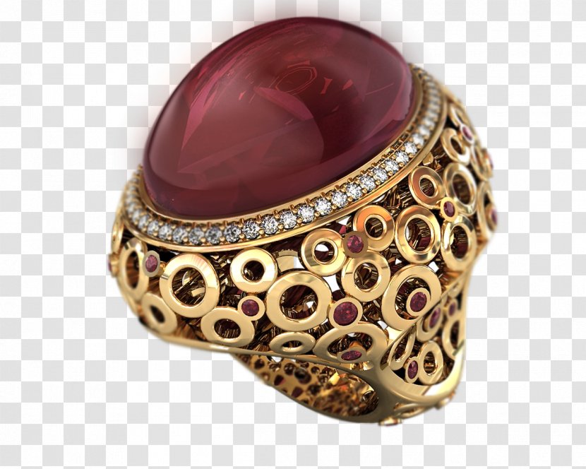Ruby Magenta - Jewellery Model Transparent PNG