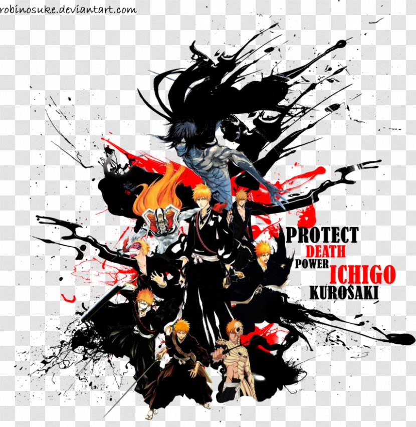 Ichigo Kurosaki Hollow Bleach Visored Drawing Transparent PNG