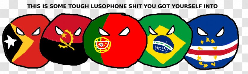 Polandball Lusophone Wikipedia Portugal Portuguese - Cartoon - Brazil Ball Transparent PNG