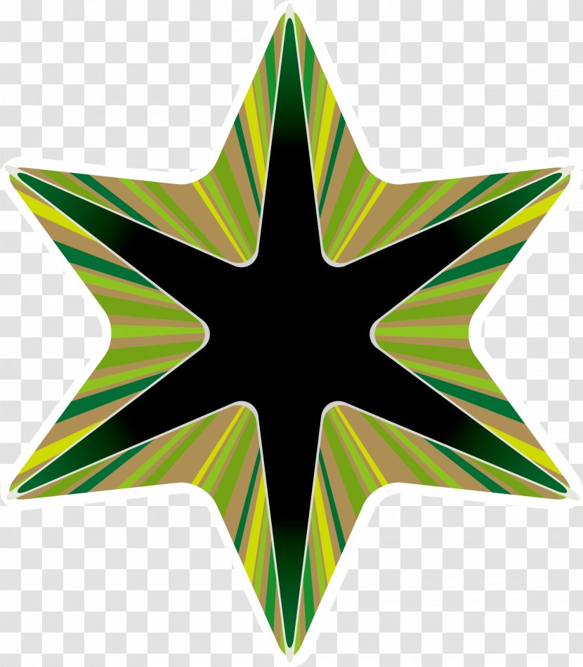 Clip Art - Photography - Green And Simple Star Transparent PNG