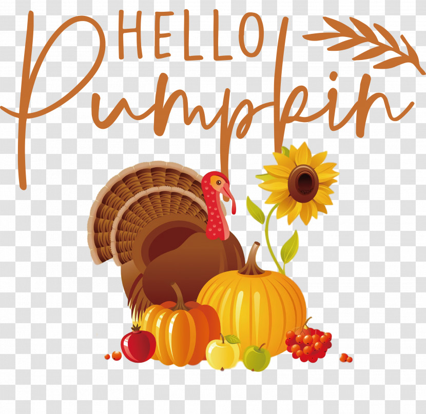 Hello Pumpkin Autumn Thanksgiving Transparent PNG