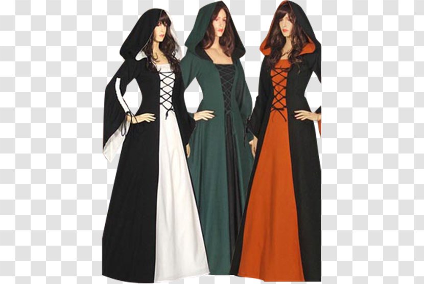 Middle Ages Robe Dress Gown English Medieval Clothing - Sleeve - Maid Of Honor Transparent PNG