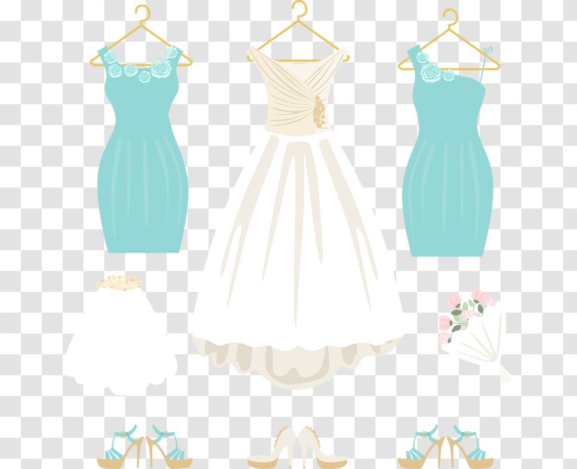 Wedding Dress Flower Euclidean Vector - Cartoon - Bridesmaid Transparent PNG