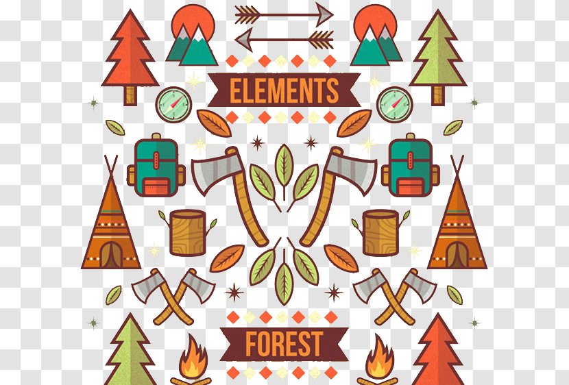 Camping Tree Clip Art - Forest - Element Transparent PNG
