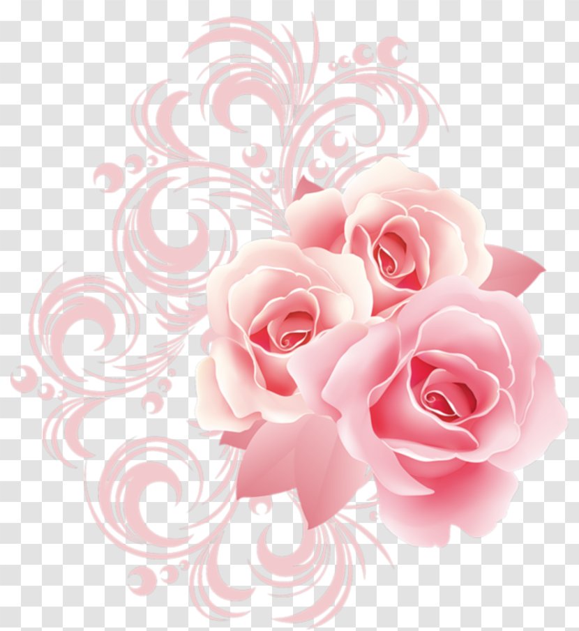 Rose Flower Pink Clip Art - Cut Flowers - Border Transparent PNG