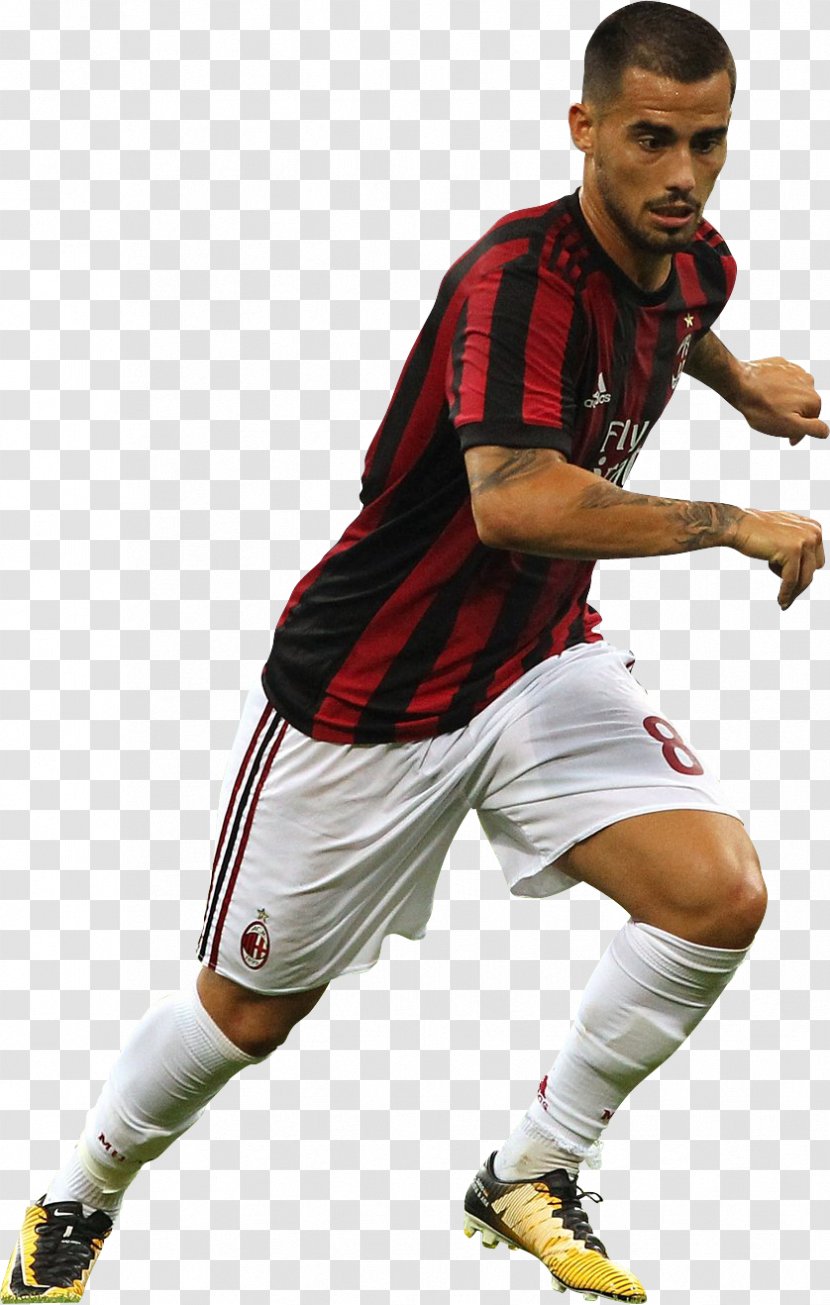 Suso A.C. Milan Football Player Spain National Team - Jersey Transparent PNG
