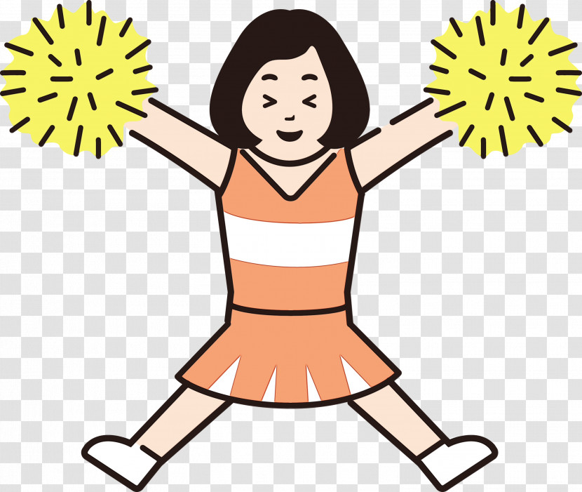 Cartoon Ōendan Pom-pom Girl Cheering Transparent PNG