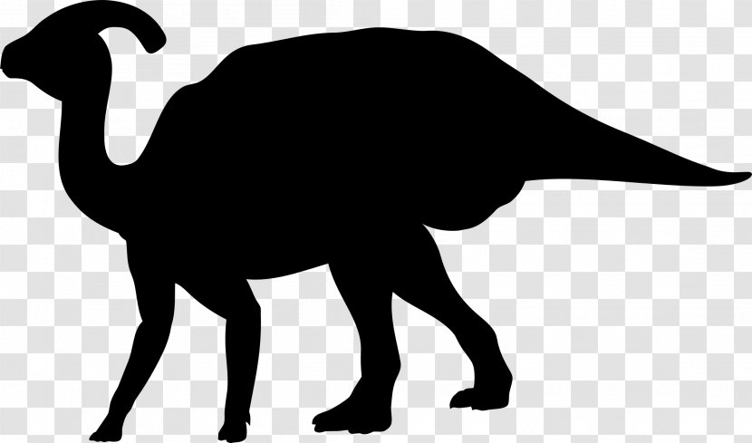 Clip Art Silhouette Dinosaur Tyrannosaurus - Blackandwhite - T Rex Footprint Transparent PNG