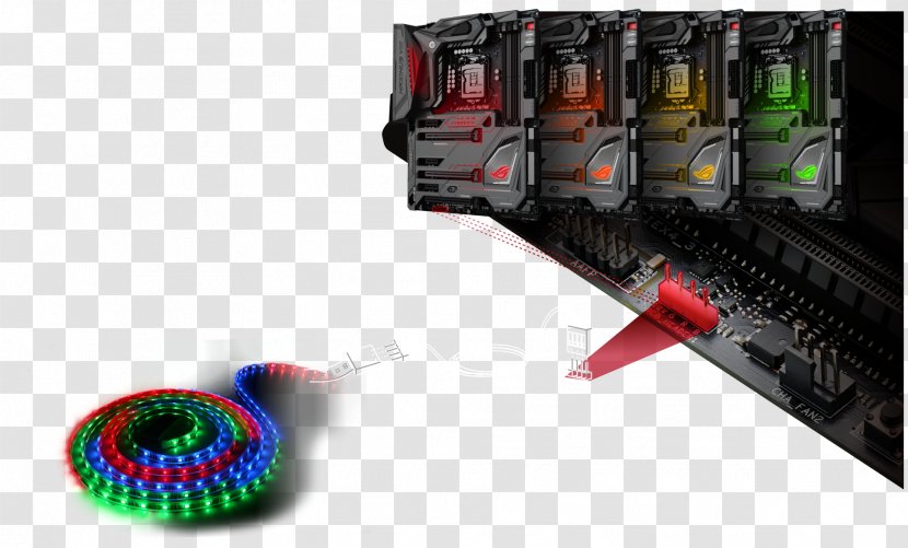 Electronic Component Motherboard ASUS RGB Color Model Computer Port - Usb Transparent PNG