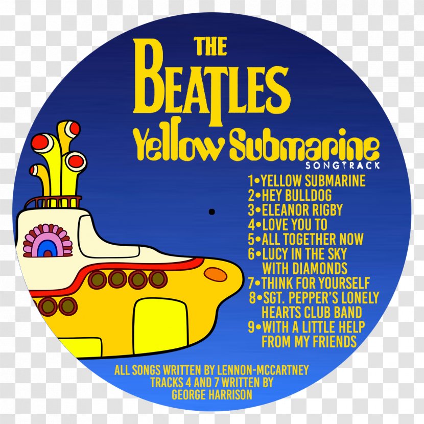 Yellow Submarine Songtrack The Beatles Sgt. Pepper's Lonely Hearts Club Band Abbey Road - Frame - Watercolor Transparent PNG