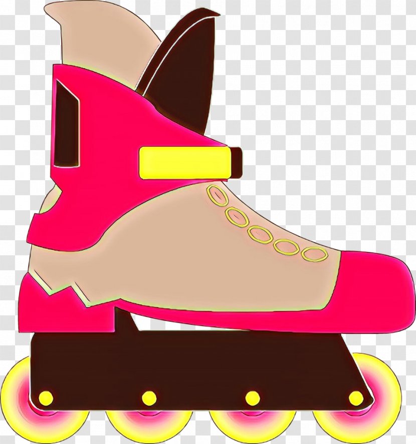 Clip Art Illustration Pink M Sports Sporting Goods - Inline Skating - Footwear Transparent PNG
