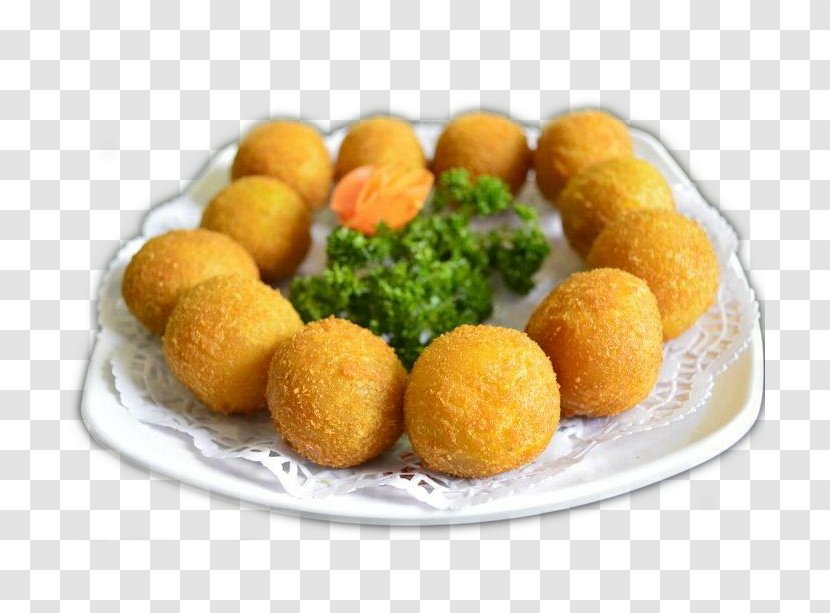 Korokke Croquette Meatball Hot Pot Rissole - Arancini - Fried Golden Sweet Potato Pill Transparent PNG