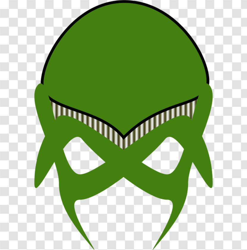 Alien Mask Clip Art - Green - Artwork Transparent PNG