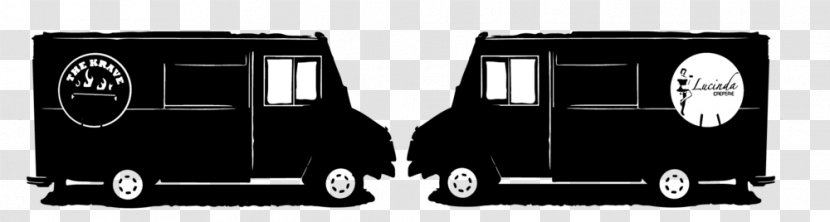 Kraverie Korean Barbecue Food Truck Car Cuisine - Black And White - Cooking Illustration Transparent PNG