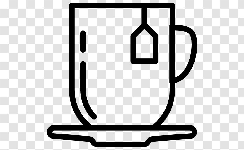 Icon Tea - Coffee - Black And White Transparent PNG