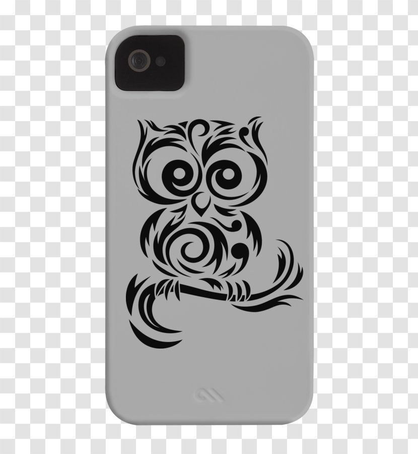 Owl Clip Art Vector Graphics Bird Tattoo - Black And White Transparent PNG