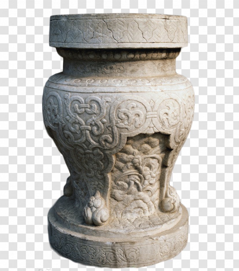 Stone Carving Palace Column - Sculpture - Ancient Decoration Pier Transparent PNG