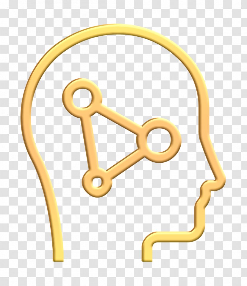 Artificial Icon Brain Computer - Face - Metal Brass Transparent PNG