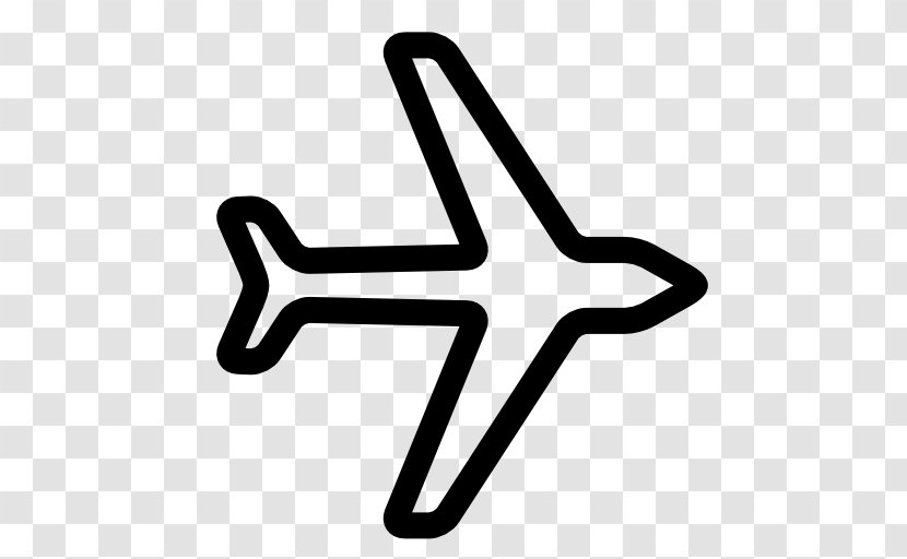 Airplane Aircraft Clip Art - Outline Transparent PNG