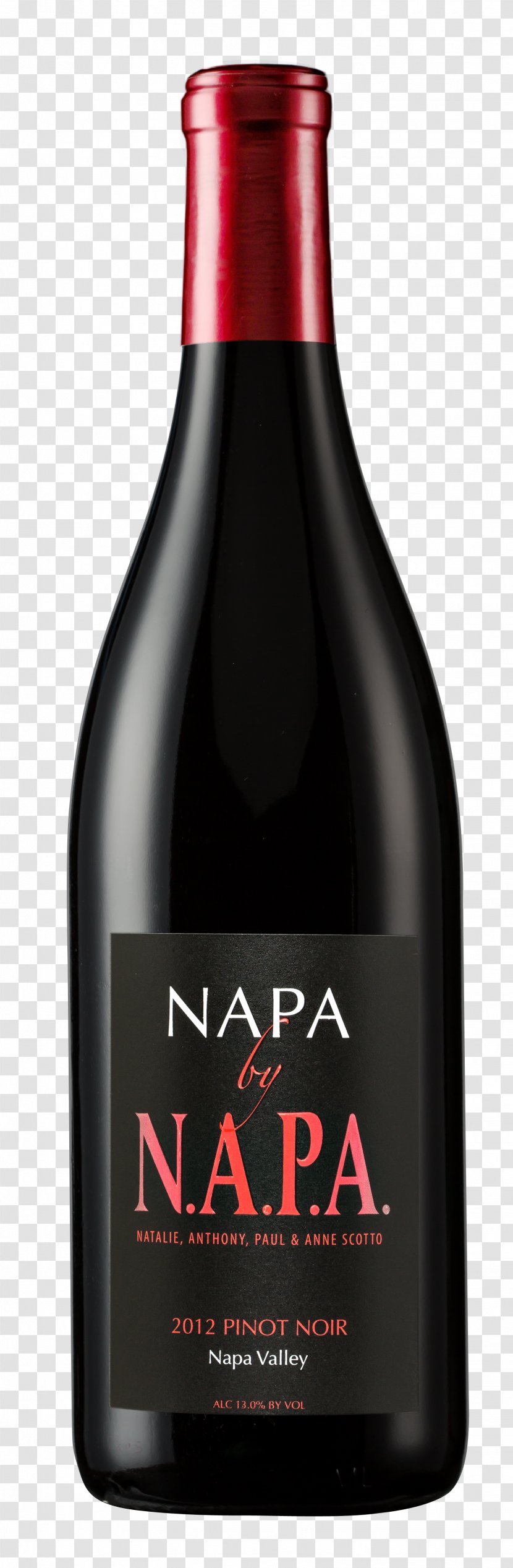 Red Wine Napa Dessert Bottle - Glass - Commercial Transparent PNG