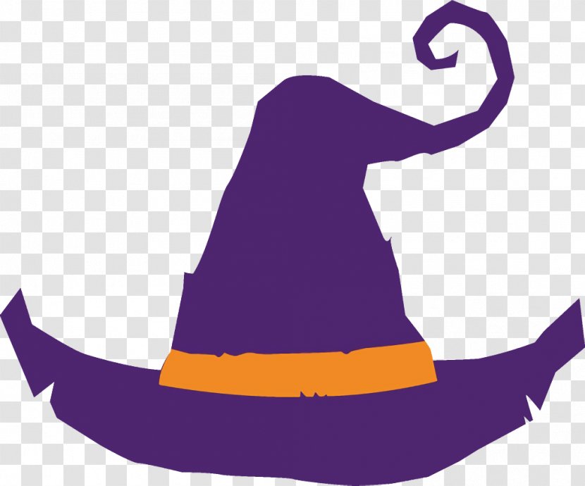 Witch Hat Halloween - Silhouette Costume Accessory Transparent PNG