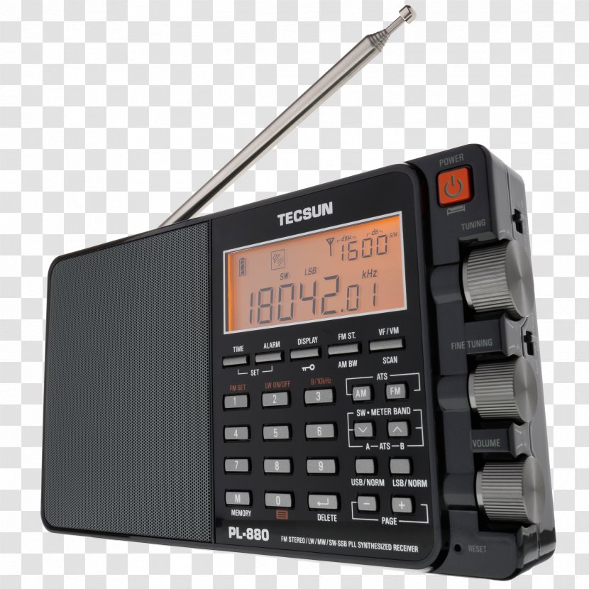 Tecsun Shortwave Listening Electronics Radio Telephony - Communication Device Transparent PNG