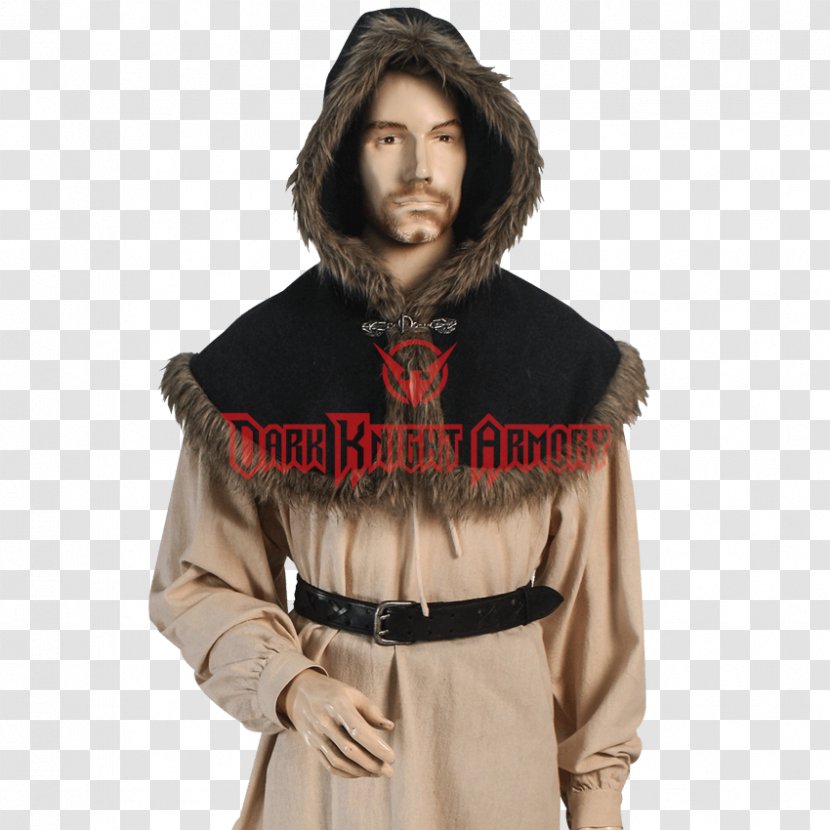 Hoodie Fur Clothing Cloak - Brocade - Dress Transparent PNG